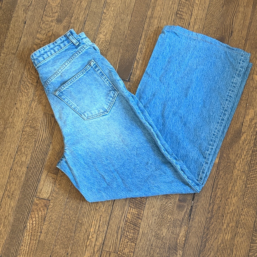 Reformation Wide Leg Blue Jeans